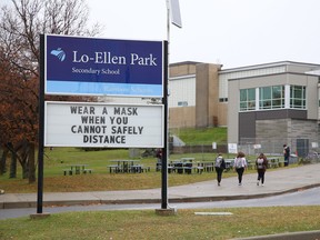 Lo-Ellen Park Secondary School in Sudbury is pictured in October 2020.