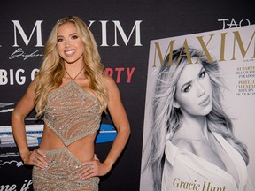 Gracie Hunt attends the TAO x Maxim Big Game Party at Southwest Jet Center on February 11, 2023 in Scottsdale, Arizona.