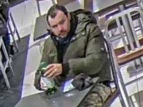 An image released by York Regional Police of a man wanted in the alleged assault of a woman on Feb. 1, 2023.