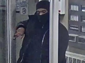 An image released by Toronto Police of a man they are seeking to identify after a violent break-in at an apartment building in the Queen St. W. and Jameson Ave. area.