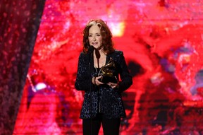 Bonnie Raitt accepts the award for Best Americana Performance for “Made Up Mind” during the Premiere ceremony of the 65th Annual Grammy Awards in Los Angeles, California, U.S., February 5, 2023. REUTERS/Mario Anzuoni
