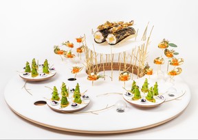 Team Canada platter presented to the judges at recent Bocuse d’Or competition – supplied