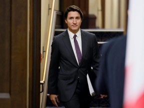 Prime Minister Justin Trudeau walks to the House of Commons on Parliament Hill in Ottawa February 1, 2023.