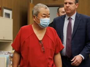 Chunli Zhao appears for a motion hearing at the San Mateo County Hall of Justice in Redwood City, Calif., Feb. 10, 2023.