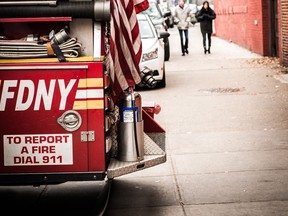 Photo of a New York City firetruck.