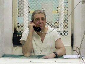 Henry "Hank" Skinner, convicted of a triple murder and on death row, is pictured at the Polunsky Unit in Livingston, Texas, May 21, 2013.