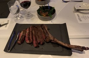 A 36-oz Tomahawk steak at the Grill Room at the Fairmont Chateau Whistler. Jane Stevenson/Toronto Sun