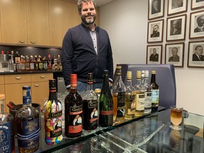 Andrew Holmes, brand director at Goslings, during a private rum tasting. (Jane Stevenson/Toronto Sun)