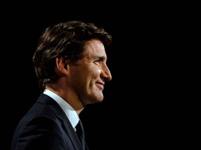 Canadian Prime Minister and Liberal leader Justin Trudeau holds a press conference at TVA following the Face-a-Face 2021 french debate in Montreal, Quebec on September 2, 2021. (Photo by ANDREJ IVANOV/AFP via Getty Images)