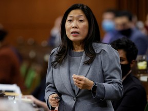 FILE PHOTO: Canada's International Trade Minister Mary Ng speaks during Question Period in the House of Commons on Parliament Hill in Ottawa, Ontario, Canada November 29, 2021. REUTERS/Blair Gable/File Photo