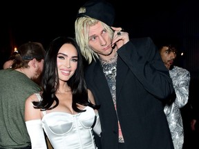 Megan Fox and Machine Gun Kelly attend Universal Music Group's after party to celebrate the 65th Grammy Awards at Milk Studios Los Angeles on Feb. 5, 2023 in Los Angeles, Calif.