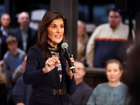 Republican presidential candidate and former South Carolina governor Nikki Haley attends a campaign, after announcing her 2024 presidential campaign, in Urbandale, Iowa, Feb. 20, 2023.