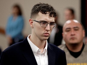 El Paso Walmart accused mass shooter Patrick Crusius, a 21-year-old male from Allen, Texas, is pictured in court in El Paso, Texas, Oct. 10, 2019.