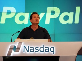 PayPal President and CEO Dan Schulman speaks before ringing the bell at Nasdaq this morning on July 20, 2015 in New York City. PayPal Holdings Inc. became an independent publicly-traded company on the exchange today with the ticker symbol PYPL. PayPal shares shares soared to $42.55 in early trading, up from Friday's close of $38.35.  (Photo by Spencer Platt/Getty Images)