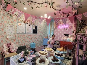 Interior of The Pink Cafe in Cobourg , Ont.