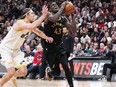 Toronto Raptors forward Pascal Siakam (43) drives to the basket as Utah Jazz forward Kelly Olynyk (41) tries to defend during the second quarter at Scotiabank Arena.