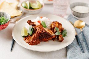 Roasted chicken with mole sauce – supplied Natural Delights