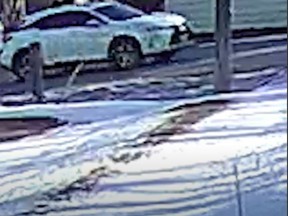 York Regional Police are looking for the pictured vehicle after a 65-year-old man was seriously wounded in a drive-by shooting in Schomberg.