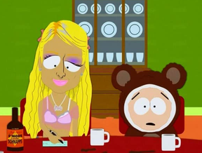 PARIS HILTON AND BUTTERS. SOUTH PARK STUDIOS