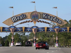 An entranceway to Walt Disney World in Orlando, Fla., Wednesday, Feb. 8, 2023.