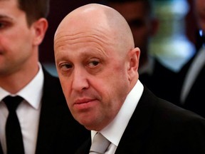 In this file photo taken on July 4, 2017, Russian businessman Yevgeny Prigozhin looks on prior to a meeting with business leaders held by Russian and Chinese presidents at the Kremlin in Moscow.