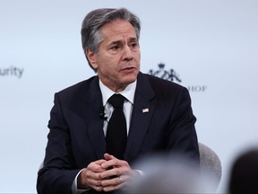 United States Secretary of State Antony Blinken speaks at the 2023 Munich Security Conference (MSC) on Feb. 18, 2023 in Munich, Germany.