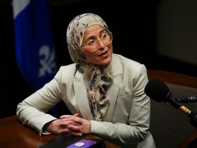 Amira Elghawaby issued her apology in Ottawa after meeting with Bloc Québécois Leader Yves-François Blanchet.