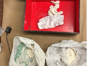122.8 grams of suspected cocaine. TORONTO POLICE HANDOUT