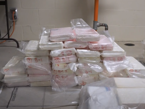 Screengrab from video of cocaine that York Regional Police say they seized.