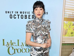 Actress Constance Wu. appears at the 'Lyle Lyle Crocodile' world premiere in New York City, Oct. 2, 2022.