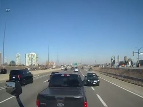 The OPP Highway Safety Division tweeted out video footage on Tuesday showing a driver going the opposite direction of everyone else on Hwy. 403 in Mississauga.
