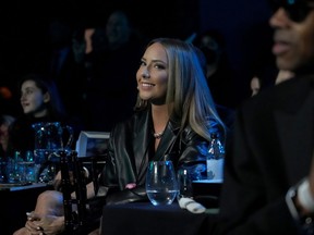 Hailie Jade Mathers is pictured at the 37th Annual Rock and Roll Hall of Fame Induction Ceremony in Los Angeles in November 2022.