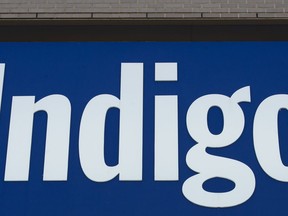 An Indigo bookstore is seen Wednesday, Nov. 4, 2020 in Laval, Que.