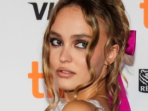Cast member Lily-Rose Depp poses at the premiere of "Wolf" at the Toronto International Film Festival (TIFF) in Toronto, Sept. 17, 2021.