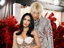 Megan Fox and Machine Gun Kelly attend the 65th GRAMMY Awards.