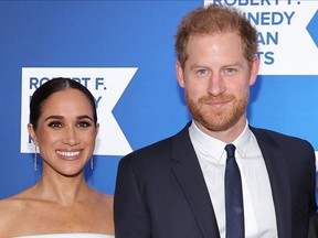 Prince Harry and Meghan Markle at RFK Awards in New York in December 2022.