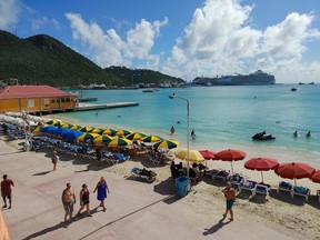 The beach at Philipsburg is a popular spot to catch some rays. It’s also a good spot to cool off with a drink or do some duty-free shopping.