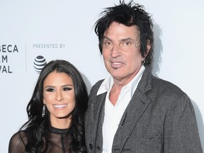Brittany Furlan and Tommy Lee attend the 2018 Tribeca Film Festival World Premiere of Bert Marcus' The American Meme on April 27, 2018 at Spring Studios in New York City.