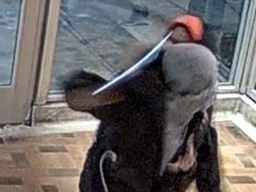 An image released by Toronto Police of a male wanted in an assault with a weapon at Spadina Station on Feb. 12, 2023.