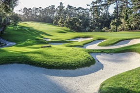 The Par 5, 562-yard 11th hole at Spyglass Hill features an armoury of bunkers guarding the right half of the green. PEBBLE BEACH COMPANY PHOTO