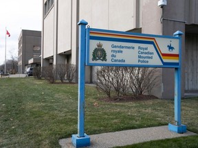 The exterior of the RCMP C Division headquarters in Westmount is seen in file photo.