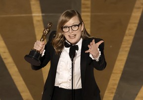 Sarah Polley accepts the Best Adapted Screenplay award for “Women Talking” onstage during the 95th Annual Academy Awards at Dolby Theatre on March 12, 2023 in Hollywood, California. (Photo by Kevin Winter/Getty Images)