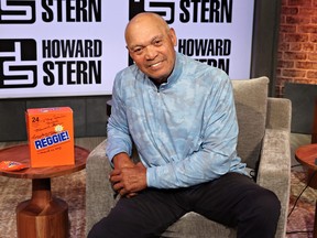 Reggie Jackson visits SiriusXM's 'The Howard Stern Show' at SiriusXM Studios on March 22, 2023 in New York City.