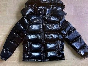 Toronto Police say the victim of an aggravated assault who was dumped on a sidewalk was wearing a jacket similar to this.