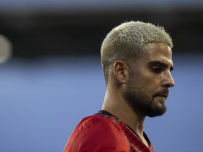 Toronto FC's Lorenzo Insigne is pictured during MLS action against New England Revolution in Toronto on Wednesday August 17, 2022.