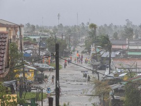 This handout photograph taken and distributed by UNICEF on March 12, 2023 shows a general view after Cyclone Freddy Hit the city of Quelimane, in Zambezia Province, causing severe damage to infrastructures, trees, power, and communication.