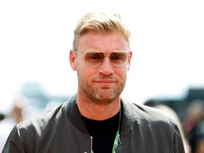 Former cricketer Andrew Flintoff is seen before the British Grand Prix at Silverstone Circuit in Silverstone, Britain, July 3, 2022.