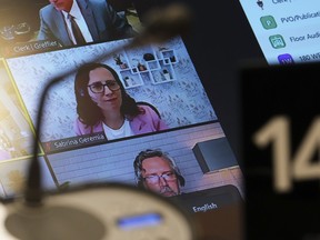 Google Canada's Sabrina Geremia, Vice President and Country Manager, and Jason J. Kee, Public Policy Manager, appear via videoconference as witnesses at a Standing Committee on Canadian Heritage on Parliament Hill in Ottawa on Monday, March 6, 2023.