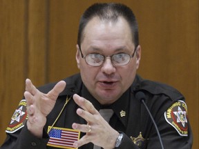 Manitowoc County Sheriff's Sgt. Andrew Colborn testifies during Steven Avery's murder trial at the Calumet County Courthouse on Feb. 20, 2007, in Chilton, Wis.