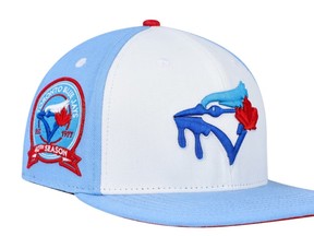The new special-order Toronto Blue Jays baseball caps might take the cake — showing blue goo dripping off the ol’ bird’s beak